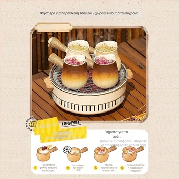 Εξωτερική κυκλική ψησταριά από ανοξείδωτο ατσάλι για κάρβουνο