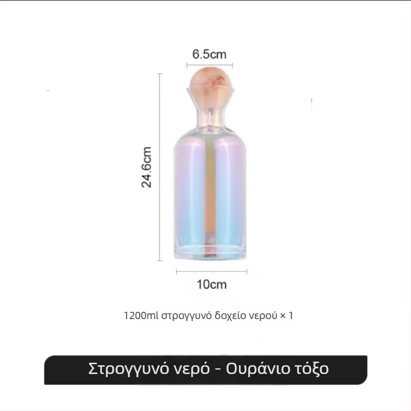 Σετ γυάλινών ποτηριών και κανάτας χυμού για οικιακή χρήση, στυλ φωτεινού λουξ, γυαλί ανθεκτικό σε υψηλές θερμοκρασίες, μεγάλη χωρητικότητα