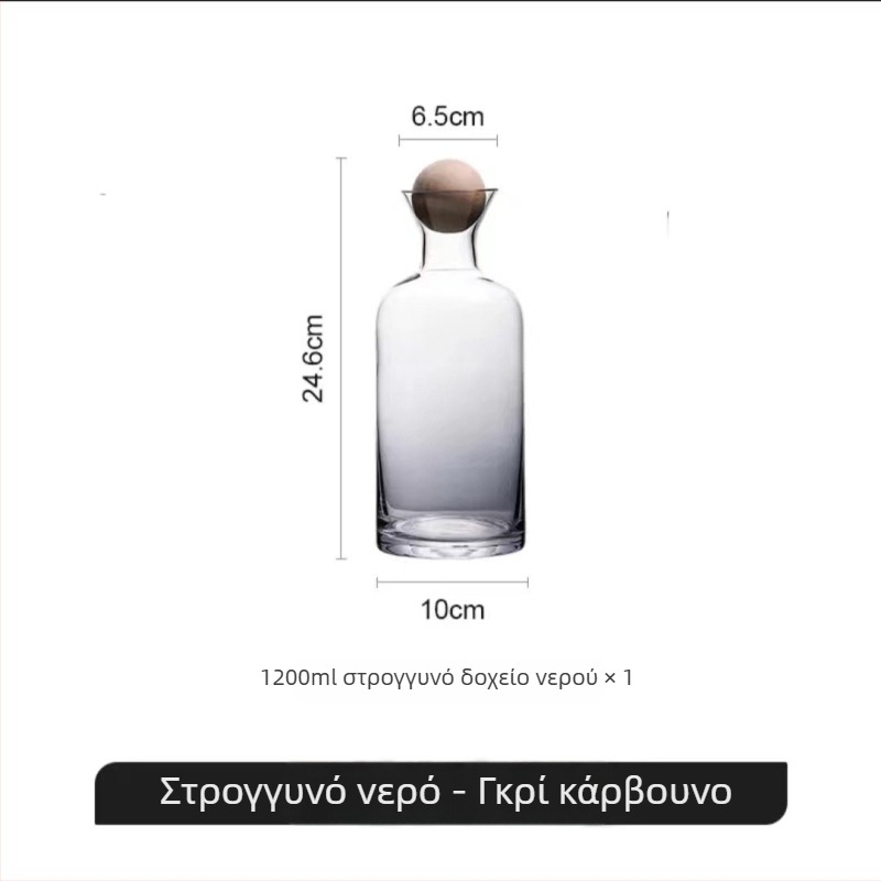 Σετ γυάλινών ποτηριών και κανάτας χυμού για οικιακή χρήση, στυλ φωτεινού λουξ, γυαλί ανθεκτικό σε υψηλές θερμοκρασίες, μεγάλη χωρητικότητα