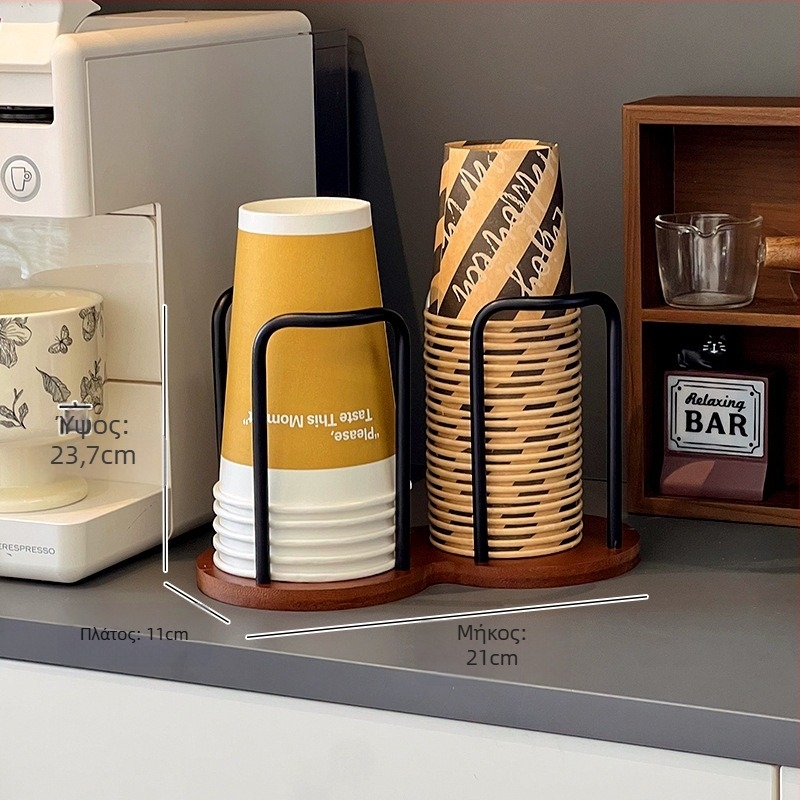 Γωνιακό ράφι αποθήκευσης γραφείου με θήκες για ποτήρια και ντουλάπι τραπεζαρίας, μοντέλο H1259