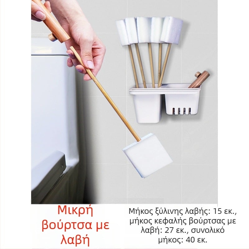 Μίας χρήσης βούρτσα τουαλέτας οικιακής χρήσης — χωρίς νεκρές γωνίες, καθαρισμός κενών, πυρήνας αντικατάστασης, πλαστικό