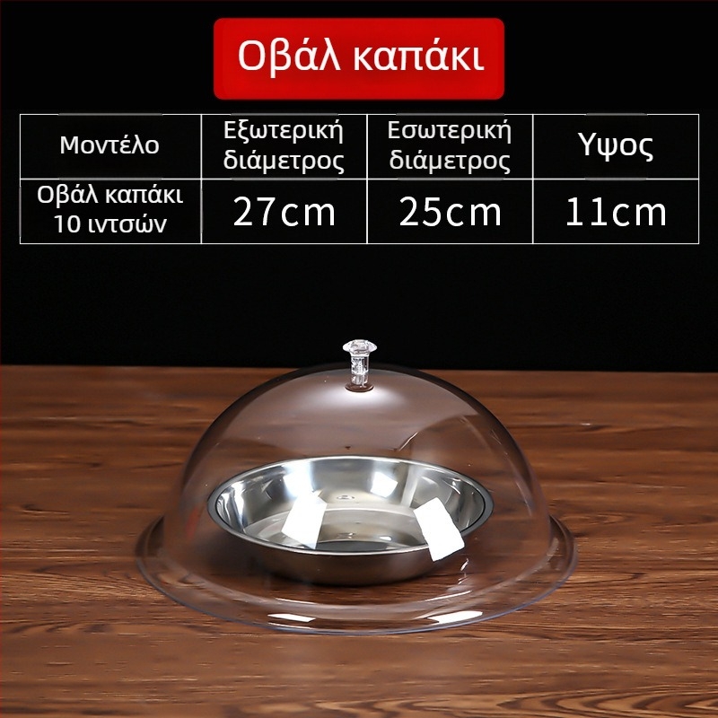 Κυκλικό πλαστικό καπάκι φαγητού, απλός σχεδιασμός, Κωδικός Cy