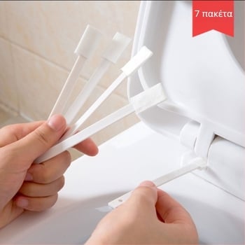 Σετ βούρτσας τουαλέτας μιας χρήσης για τοίχο με διαλυτές κεφαλές αντικατάστασης από πλαστικό