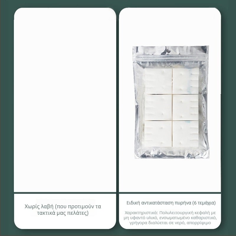 Σετ βούρτσας τουαλέτας μιας χρήσης για τοίχο με διαλυτές κεφαλές αντικατάστασης από πλαστικό