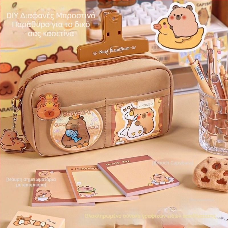 Θήκη μολυβιών πέντε επιπέδων με μοτίβο ηφαιστείου, κορεατικού στυλ, μεγάλη χωρητικότητα, δημιουργική θήκη για κορίτσια.