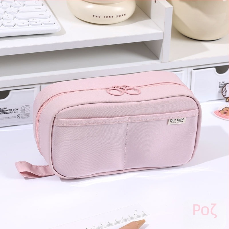 Θήκη μολυβιών πέντε επιπέδων με μοτίβο ηφαιστείου, κορεατικού στυλ, μεγάλη χωρητικότητα, δημιουργική θήκη για κορίτσια.