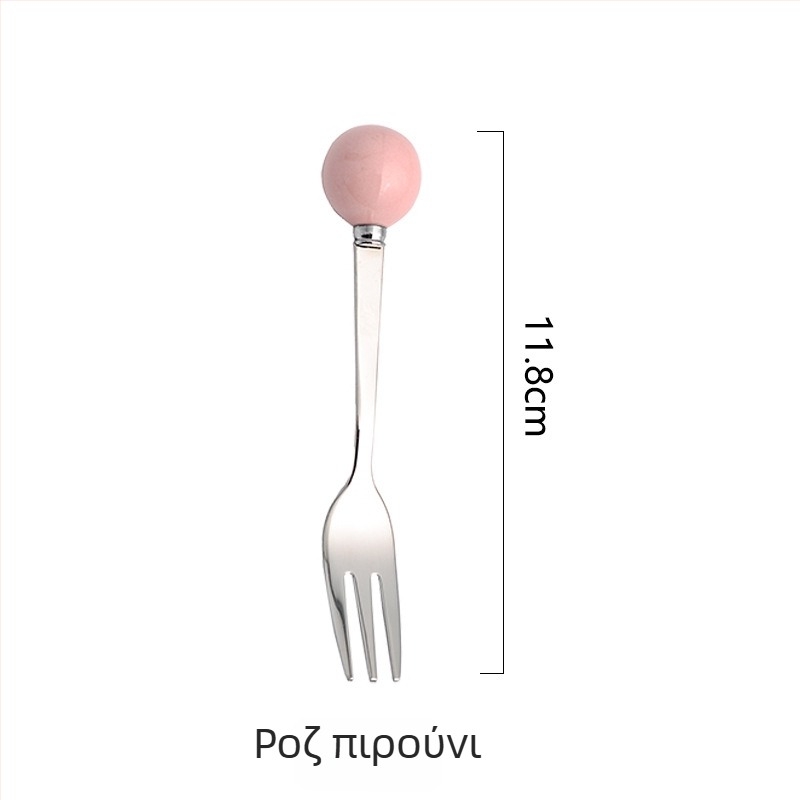 Σετ παιδικών πιρουνιών φρούτων από ανοξείδωτο 304, απλό στυλ, φινίρισμα καθρέφτη