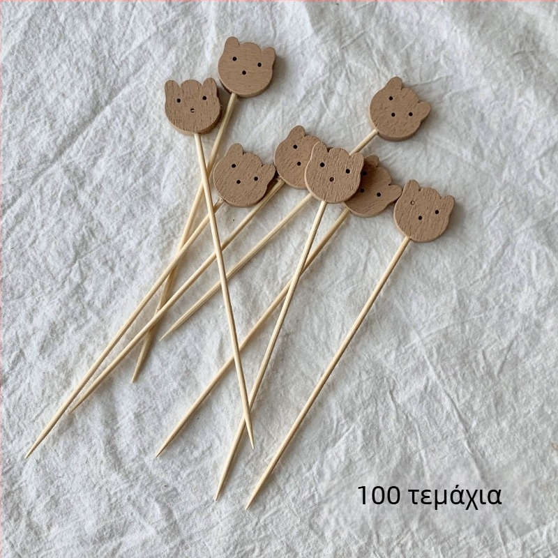 Μίας χρήσης καλαμάκια φρούτων από μπαμπού, 100 τεμάχια, μοντέρνο μινιμαλιστικό στυλ, υδροπολιωμένο φινίρισμα, υψηλής ποιότητας