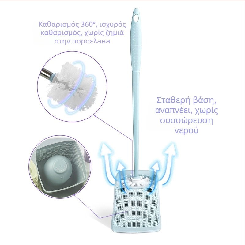 Σετ βούρτσας τουαλέτας με μακριά λαβή για βαθύ καθαρισμό γωνιών – πλαστικό, 122 g, πολλαπλά πακέτα, Meishuo