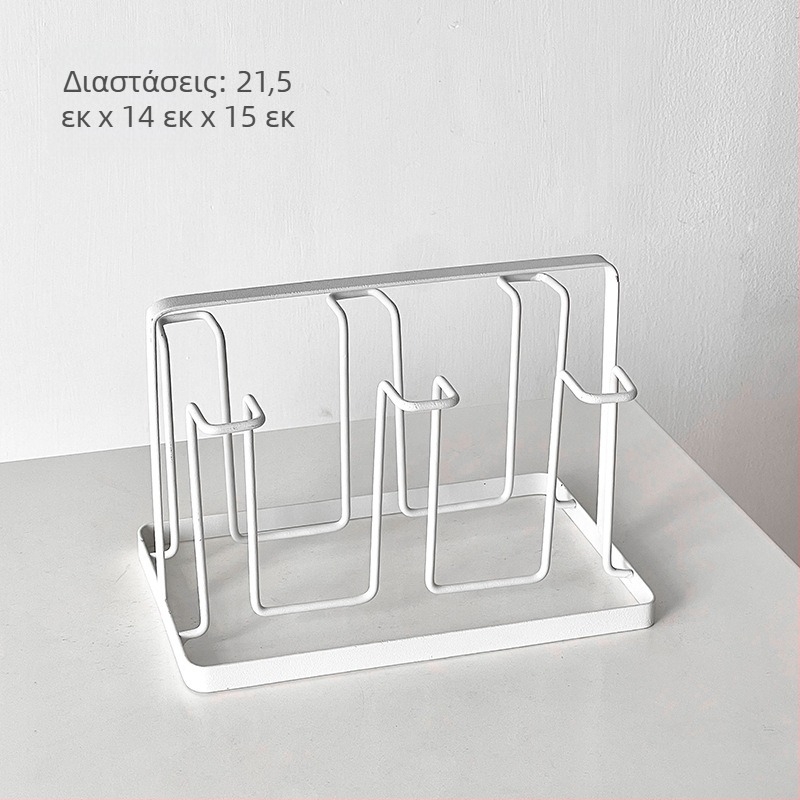 Barx Θήκη ποτηριών για τσάι με αποστράγγιση και αποθήκευση, κρεμάστρα για γυάλινα φλυτζάνια, μοντέρνο στυλ απλότητας, χωρίς διάτρηση