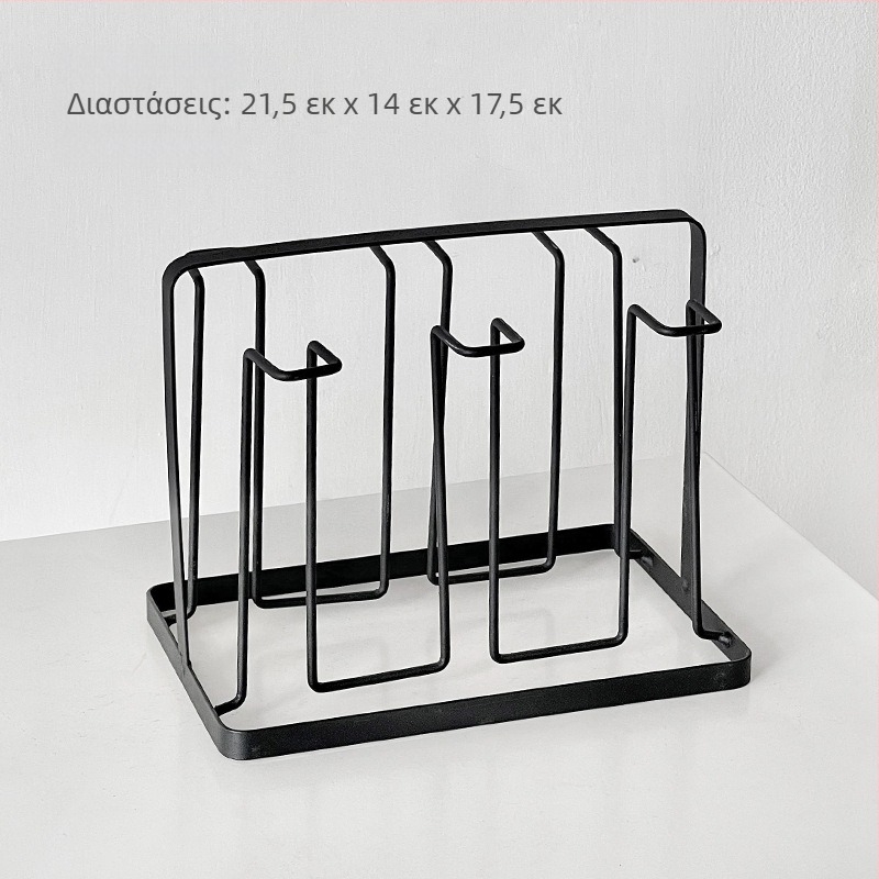 Barx Θήκη ποτηριών για τσάι με αποστράγγιση και αποθήκευση, κρεμάστρα για γυάλινα φλυτζάνια, μοντέρνο στυλ απλότητας, χωρίς διάτρηση