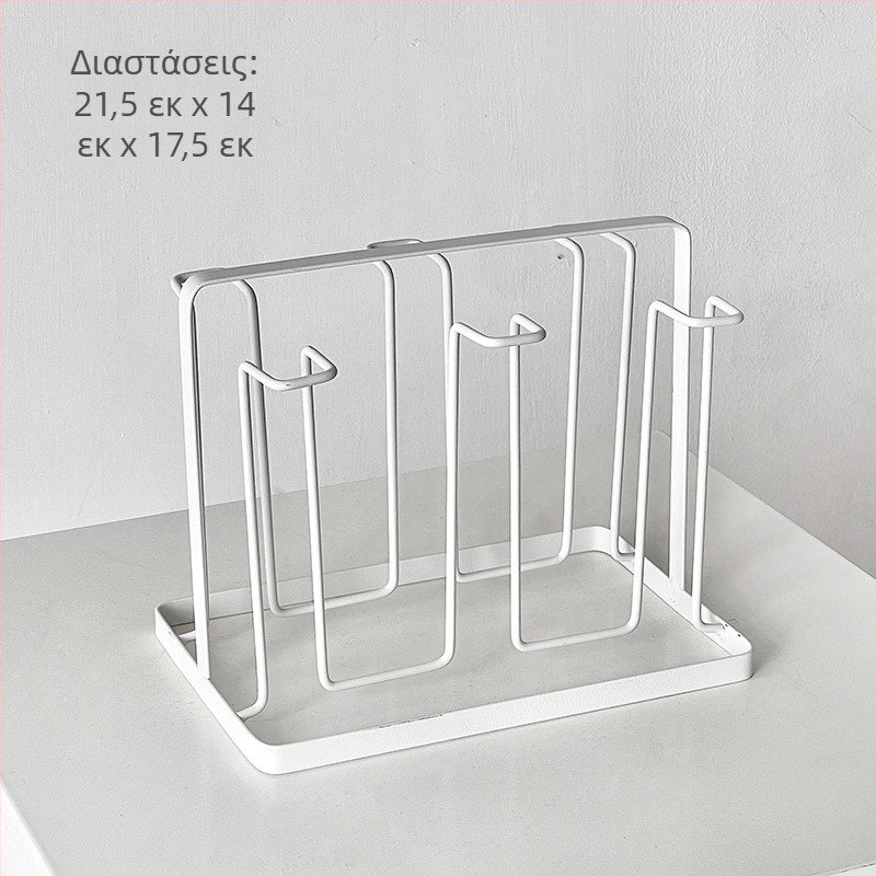 Barx Θήκη ποτηριών για τσάι με αποστράγγιση και αποθήκευση, κρεμάστρα για γυάλινα φλυτζάνια, μοντέρνο στυλ απλότητας, χωρίς διάτρηση