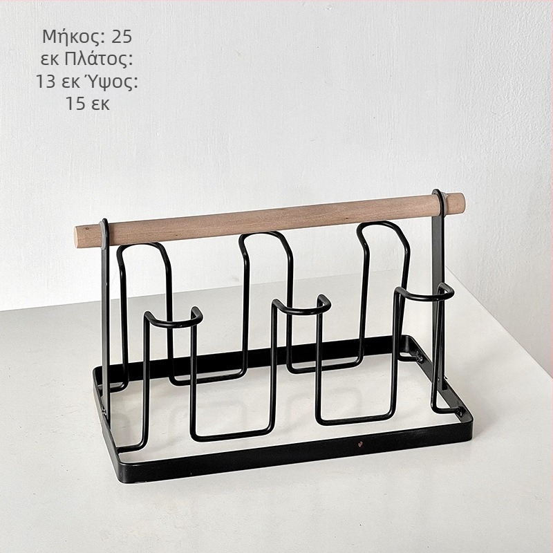 Barx Θήκη ποτηριών για τσάι με αποστράγγιση και αποθήκευση, κρεμάστρα για γυάλινα φλυτζάνια, μοντέρνο στυλ απλότητας, χωρίς διάτρηση