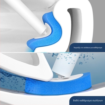 Βούρτσα τουαλέτας μιας χρήσης με αλλάξιμη κεφαλή, εγκατεστημένη στον τοίχο, Moss flower, πλαστικό, βάρος 481 g