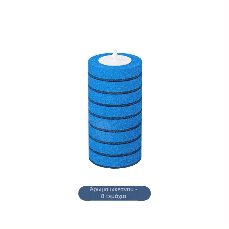 Βούρτσα τουαλέτας μιας χρήσης με αλλάξιμη κεφαλή, εγκατεστημένη στον τοίχο, Moss flower, πλαστικό, βάρος 481 g