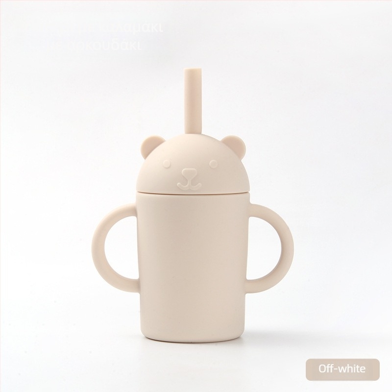 Παιδικό μπολ από σιλικόνη για φαγητό — με σετ πιρούνι και κουτάλι, στρογγυλό, ασφαλές για φούρνο μικροκυμάτων, κατάλληλο για παιδιά