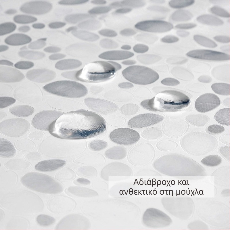 Ορθογώνιο τραπεζομάντιλο μίας χρήσης από PE πλαστικό, με σχέδιο λίθων, αδιάβροχο και ανθεκτικό στο λάδι.