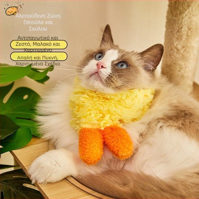 Μπαντάνα για κατοικίδια με καρτούν μοτίβο, πολυεστέρας, χειροποίητο, καθολική εφαρμογή, χειμερινό στυλ