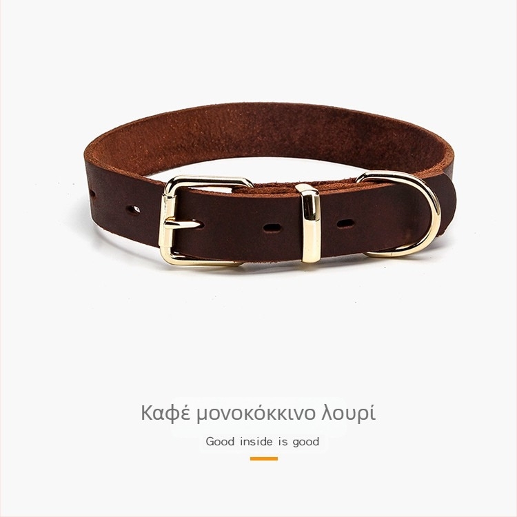 Δερμάτινο κολάρο σκύλου Gastroon – δέρμα πρώτης στρώσης, λείο σχέδιο, για όλες τις εποχές, καταγωγή Χεμπέι