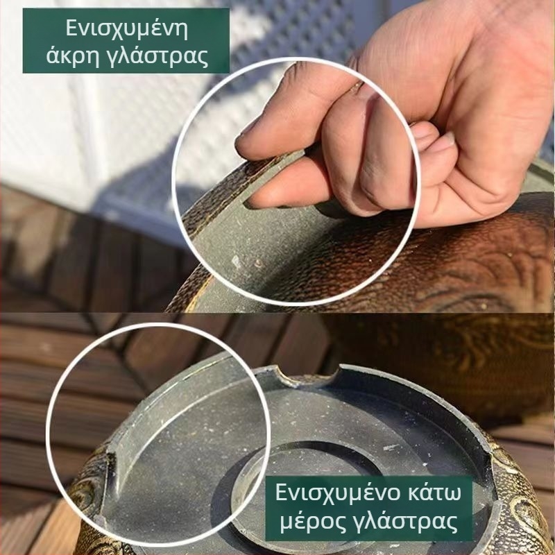 Πλαστική γλάστρα δαπέδου με αντίσταση σε ρωγμές, υψηρή αντοχή σε θερμοκρασίες και διάβρωση, ανθεκτική και στιβαρή, κατασκευή με μορφοποίηση