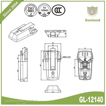 Κλειδαριά κουτιού φορτηγού – Guanglai Box Lock, κράμα αλουμινίου