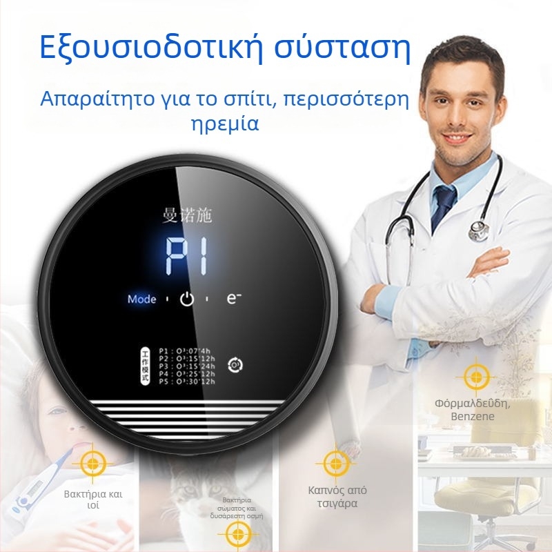 Απολυμαντής αέρα με UV λαμπτήρα για απολύμανση, εξάλειψη οσμών και φορμαλδεΰδης; ροή αέρα 50 m³/ώρα; κατάλληλο για 21–30 m².