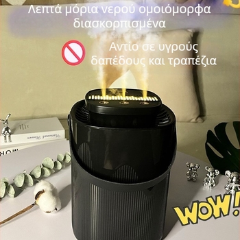 Έξυπνος οικιακός υγραντήρας αέρα με 3 ακροφύσια ομίχλης, δεξαμενή 2.6–4.0 L, κάλυψη 10–20 m², USB και τροφοδοσία με ρεύμα από αυτοκίνητο, θόρυβος 36–45 dB