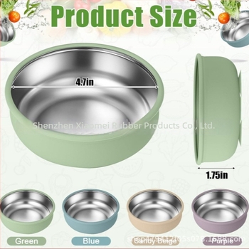 Μπολ φαγητού μωρού με βεντούζα, από ατσάλι 304 και σιλικόνη, αποσπώμενο, αντιολισθητικό και θερμομονωτικό, για παιδιά από 3 μηνών