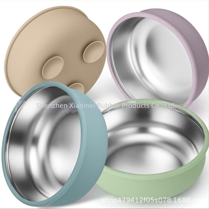 Μπολ φαγητού μωρού με βεντούζα, από ατσάλι 304 και σιλικόνη, αποσπώμενο, αντιολισθητικό και θερμομονωτικό, για παιδιά από 3 μηνών