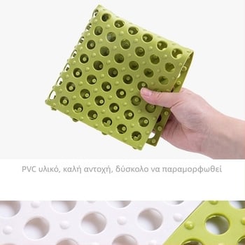 Αντιολισθητικό, αδιάβροχο χαλάκι μπάνιου με κυκλικές οπές – μοντέρνος μινιμαλιστικός σχεδιασμός, υλικό TPE, κατασκευασμένο στην Κίνα