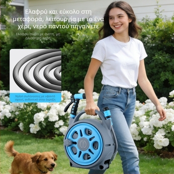 Ακροφύσιο κήπου για λάστιχο Tianwang Guard – σώμα νάιλον, σύνδεση ABS, ακροφύσιο ABS, ψεκασμός σε στήλη, μέγιστη πίεση 5