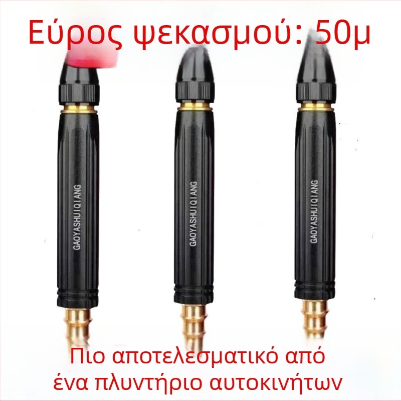 Πιστόλι Πλυσίματος Αυτοκινήτων για Οικιακή Χρήση — Pagoda Τύπος, ABS Κορμός, Ρυθμιζόμενη Κεφαλή Ψεκασμού, Μέγιστη Πίεση 10, Θερμοκρασία Εισόδου Νερού 20