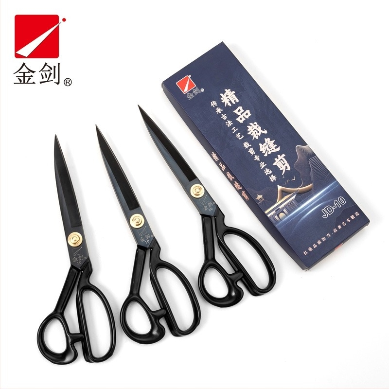 Ψαλίδι ράφτη Golden Sword, λεπίδα από χάλυβα μανγκανίου, μαύρο φινίρισμα, λαβή από TPR, V-τύπου κοπή