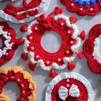 Πλεκτό αξεσουάρ για κατοικίδια – σχέδιο αντιστοίχισης χρωμάτων, υλικό μαλλί, καθολική εφαρμογή, INS στυλ, κατάλληλο για όλες τις εποχές