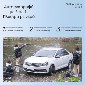 Ασύρματο οικιακό σύστημα πλυσίματος αυτοκινήτων με πιστόλι υψηλής πίεσης και μπαταρία λιθίου, ονομαστική πίεση 2,5–25 MPa