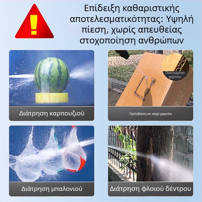 Ασύρματο οικιακό σύστημα πλυσίματος αυτοκινήτων με πιστόλι υψηλής πίεσης και μπαταρία λιθίου, ονομαστική πίεση 2,5–25 MPa