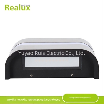 Φωτιστικό τοίχου εξωτερικού χώρου με περίβλημα από αλουμίνιο και γυαλί; προστασία IP65; τάση εισόδου 110–240V; 40×2835 LED δίοδοι; θερμοκρασία φωτός 3000/4000/6000K