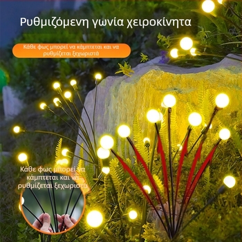 Εξωτερικό LED φως σε μορφή φυτού με ηλιακή ενέργεια, μοντέλο XZ-017, ανοξείδωτος χάλυβας, IP65 αδιάβροχο, ηλιακή ενέργεια, διάρκεια φωτισμού 12–16 ωρών (XZ-017; ανοξείδωτος χάλυβας; IP65; ηλιακή ενέργεια; 12–16 ώρες)