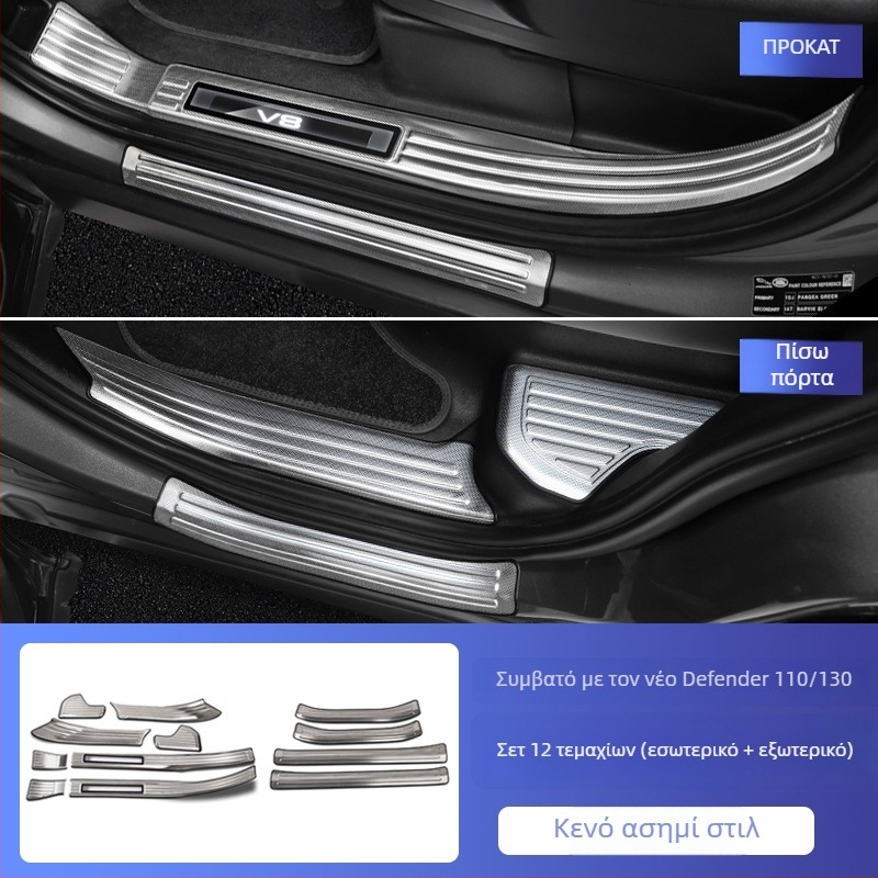 O'dell Πλαίσια πορτών από ανοξείδωτο χάλιτα και πατήματα για Land Rover Defender 2020–2026, προσαρμοστικά