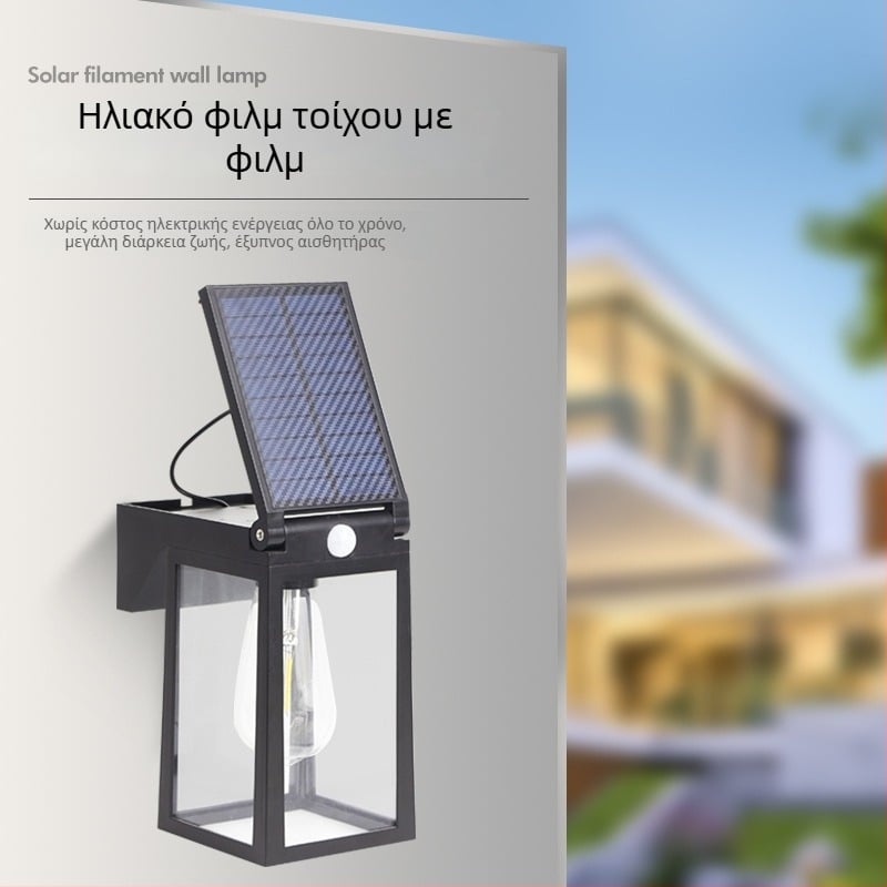 Φωτιστικό τοίχου εξωτερικού χώρου με αισθητήρα κίνησης, Hl7005a, 5V, πλαστικό περίβλημα, 6–12 ώρες λειτουργίας