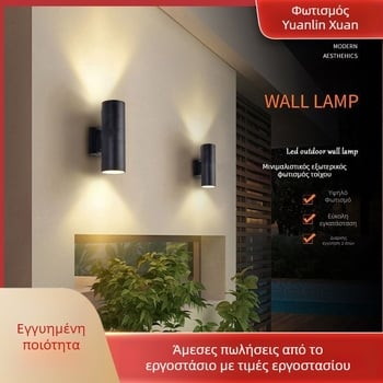 Διπλό LED φως τοίχου εξωτερικό, αδιάβροχο — 24V DC, Cree LED, IP65, 50.000h, Τηλεχειριστήριο