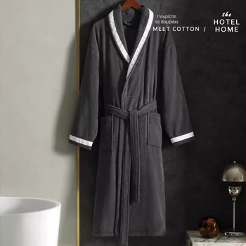 Μπουρνούζι μπάνιου unisex, 100% βαμβάκι, ύφασμα 100% βαμβάκι, για την άνοιξη