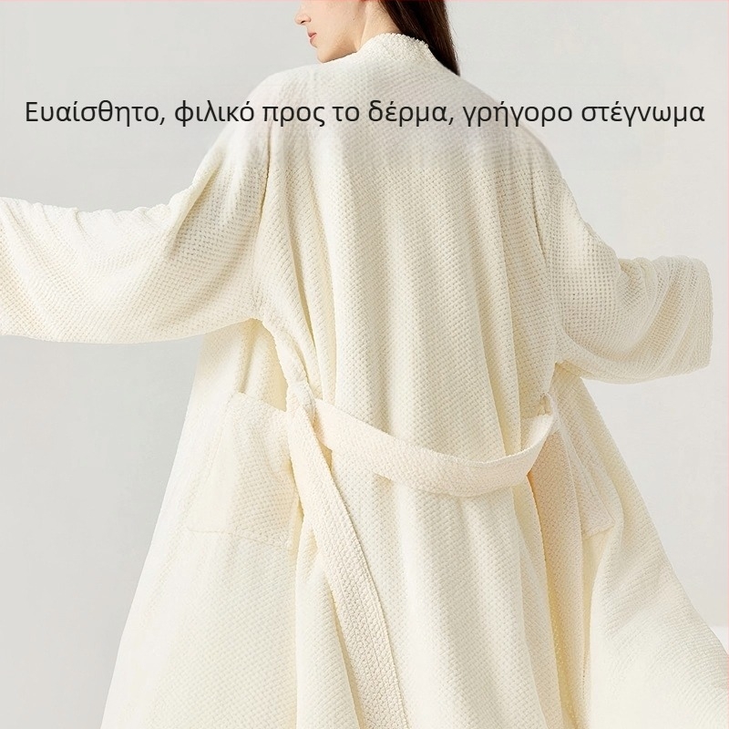 Unisex ρόμπα μπάνιου από πολυεστέρα, 95% σύνθεση υφάσματος, 500 g, κατάλληλη για άνοιξη