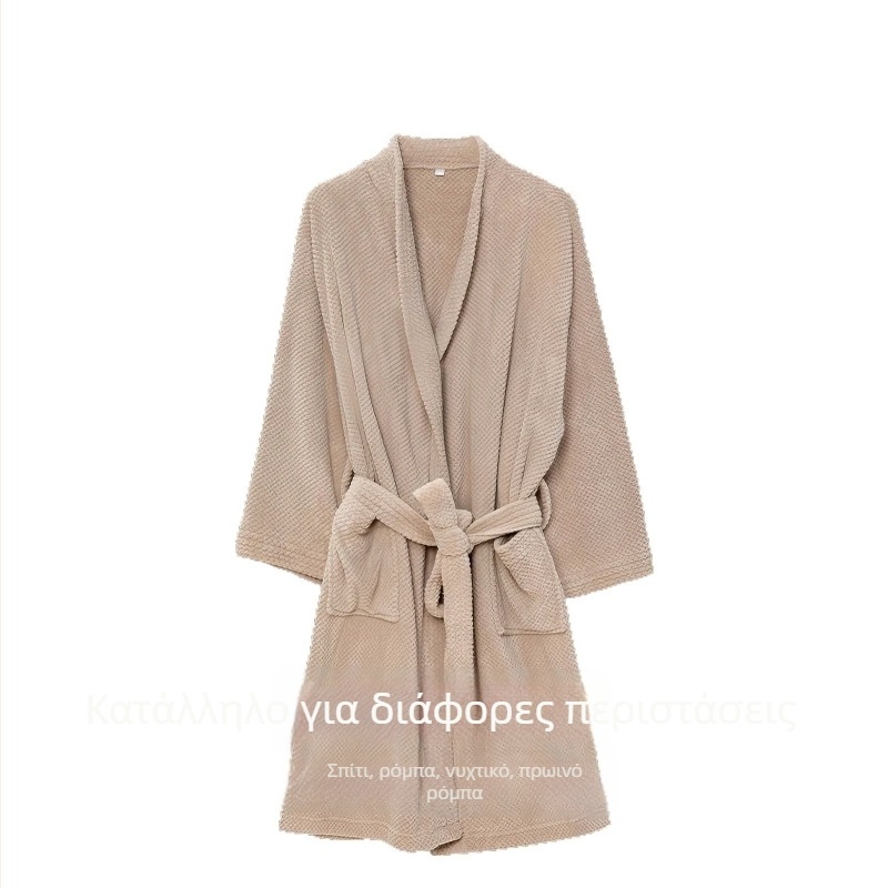 Unisex ρόμπα μπάνιου από πολυεστέρα, 95% σύνθεση υφάσματος, 500 g, κατάλληλη για άνοιξη