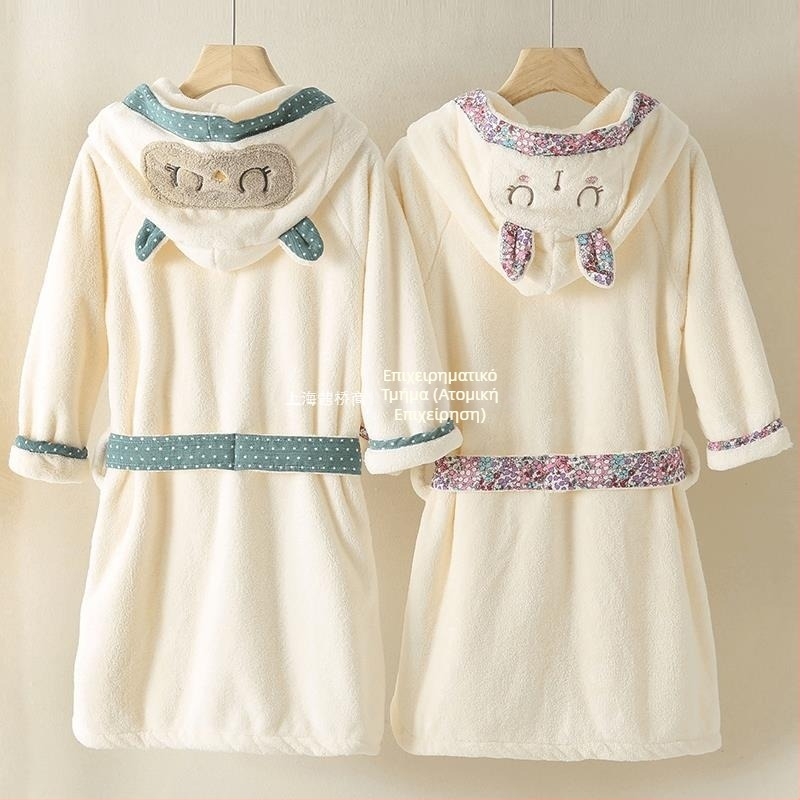 Ρομπάκι μπάνιου για παιδιά — βασικό ύφασμα: γούνα κουνελιού, ύφασμα βαμβακερό μίγμα, άνοιξη