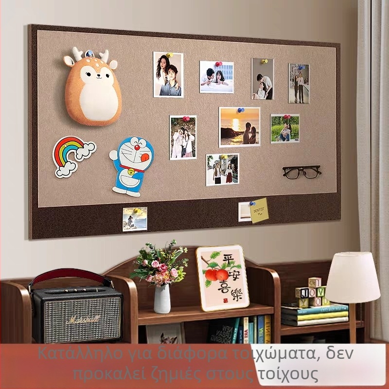 3-σε-1 τοίχου display: πίνακας φελτ, πίνακας από φελλό και λευκός πίνακας — χωρίς διάτρηση, πίνακας για φωτογραφίες, μοντέρνο στυλ τέχνης, χαρακτική και εκτύπωση, πολυεστερικό νήμα