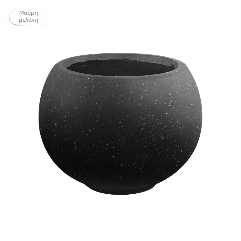 Σφαιρική γλάστρα από οξείδιο του μαγνησίου – αυτόματο πότισμα, ανθεκτικό τσιμεντένιο δοχείο για γραφείο ή οικιακή χρήση