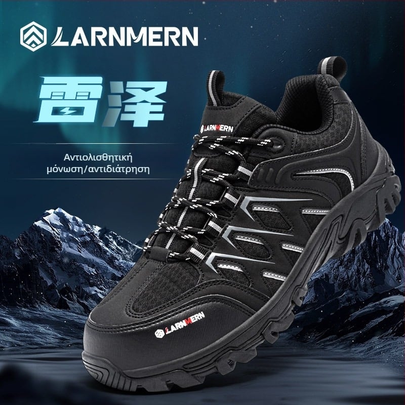 Παπούτσια ασφαλείας για όλες τις εποχές με προστασία δαχτύλου από ίνες γυαλιού, αντίσταση σε διάτρηση Kevlar, αντιοσμητικά, ελαφριά, μονωμένα, άνω μέρος από δίχτυ και συνθετικό δέρμα