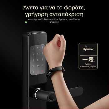 Έξυπνο IC βραχιόλι με RFID — NFC αισθητήρας αποτυπώματος και κλείδωμα, Μ1 τσιπ, απόσταση ανίχνευσης 1–5 cm, μνήμη 1024, HF RFID, παθητική τροφοδοσία