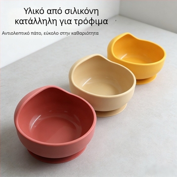 Σετ μπολ και κουτάλι από σιλικόνη με σχέδιο σαλιγκάρι για μωρά – 2 τεμάχια, τροφική σιλικόνη, από 6 μηνών